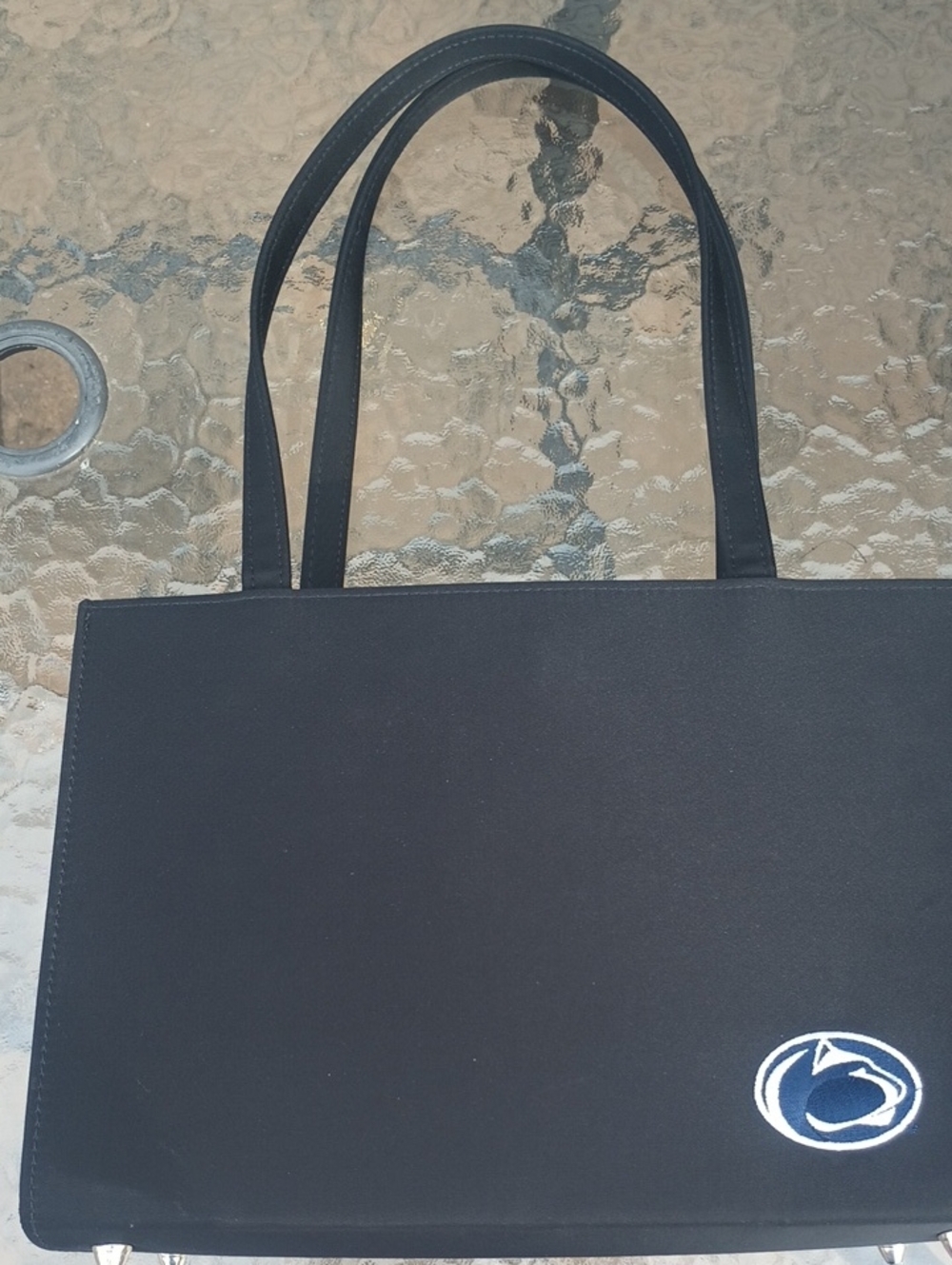 College Bag.            Black Tote Bag with Penn State Logo